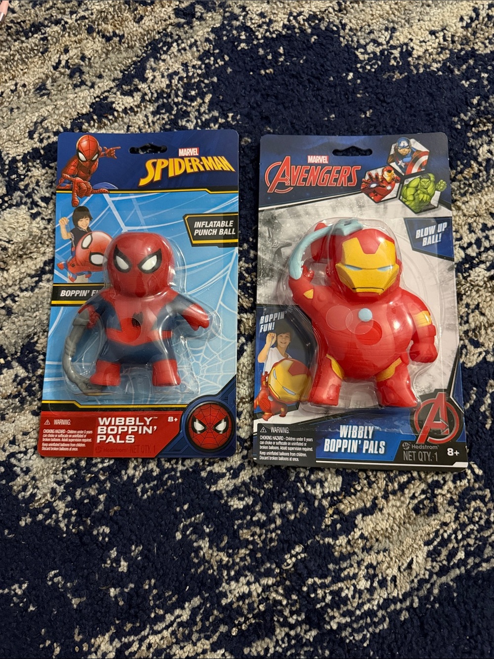 Marvel Red Spider-Man & Iron Man Wibbly Boppin' Pals Set